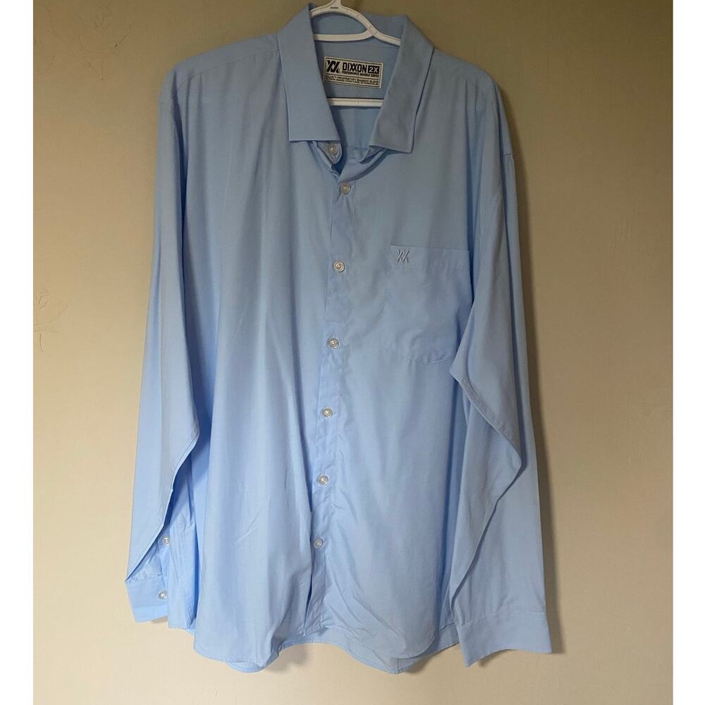 Dixxon Performance Bamboo Series Long Sleeve Blue Shirt Size 2X D-Lux